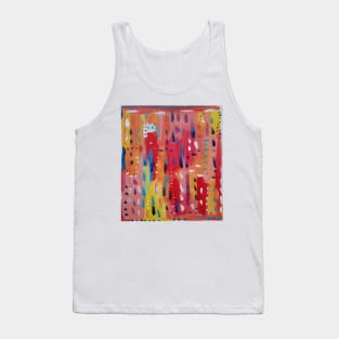 Bold Abstract in Red, Orange, and Yellow Tank Top